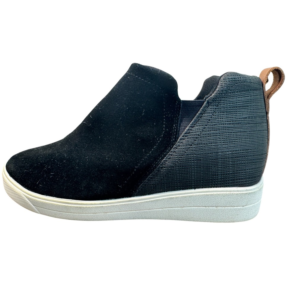 Ryka Vera Black Suede Hidden Wedge Sneaker Booties Womens 10M 903613